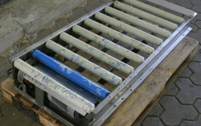 Rollenbahn von Edelstahl - Typ 500/1200/H280