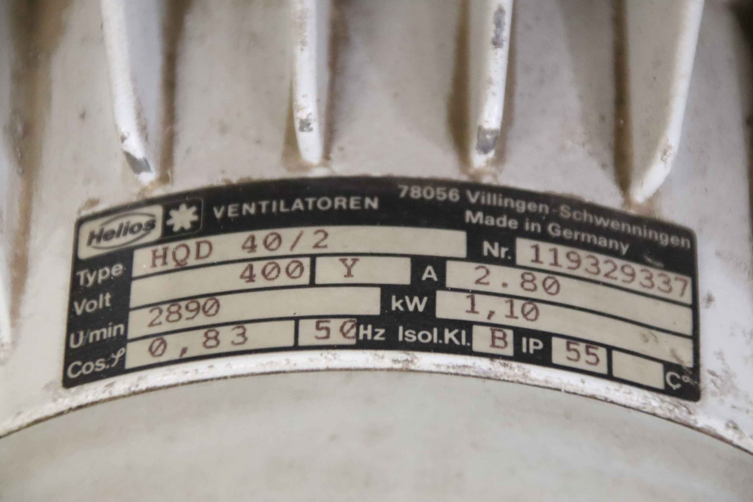 Axial Ventilator 1,1 kW 2890 U/min von Helios - HQD 40/2 – Bild 8