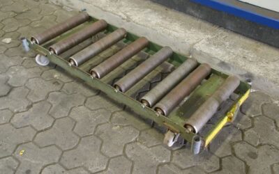 Rollenbahn 1,5 m auf Räder von unbekannt - Rollenbreite 500 mm