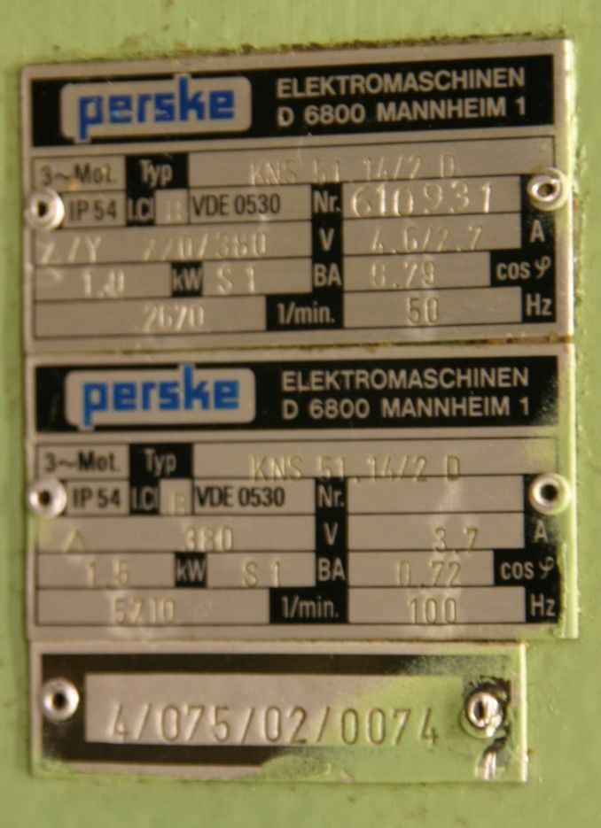 Fräsaggregat für Kantenbearbeitungsmaschinen von Perske - Typ 1 kw 2670 U/min – Bild 8