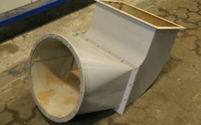 Lüftungskanal Winkel von Stahl - 565x310/500 mm