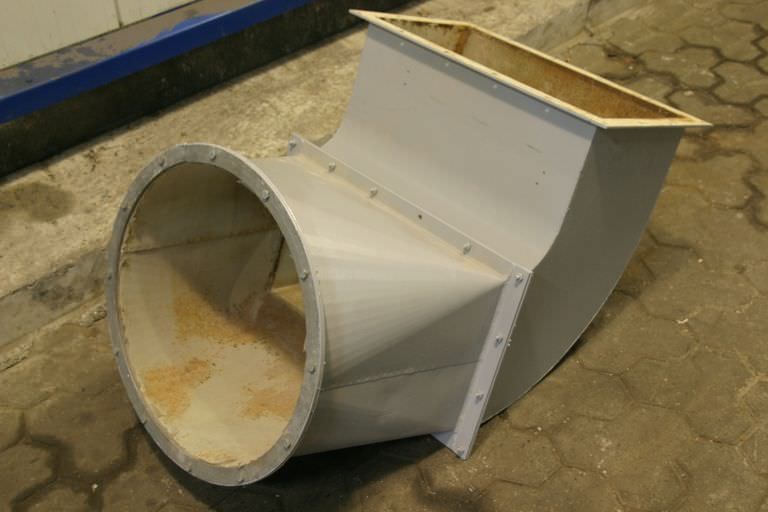 Lüftungskanal Winkel von Stahl - 565x310/500 mm