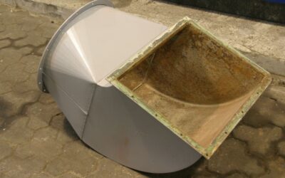 Lüftungskanal Winkel von Stahl - 550x450/515 mm