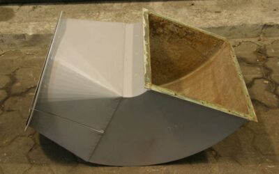 Alternative view of Lüftungskanal Winkel von Stahl - 550x450/515 mm