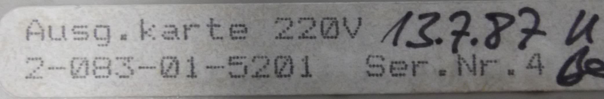 Steuerkarte von Homag - 2-083-01-5201 – Bild 12