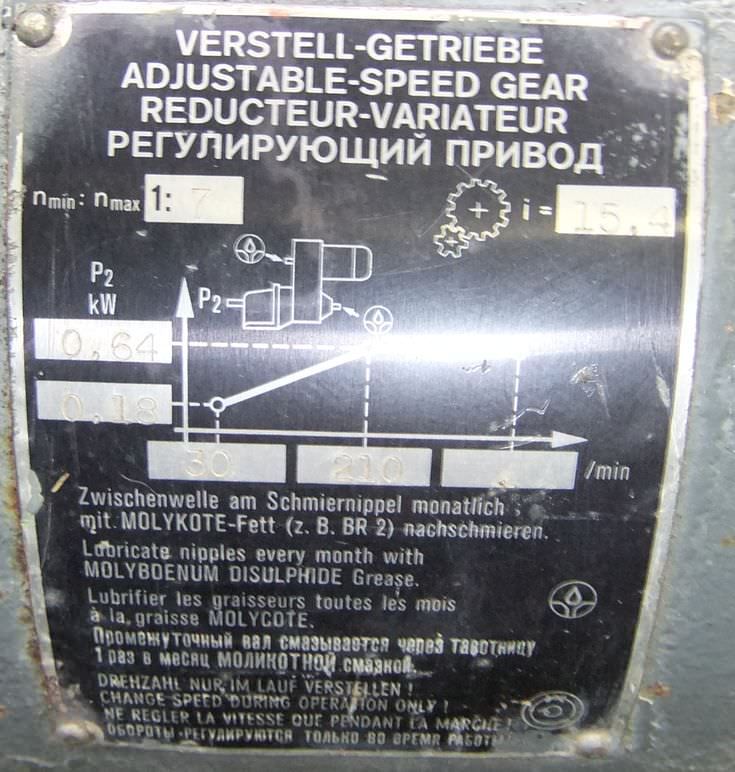 regelbarer Getriebemotor 0,75 kW 30-210 U/min von Bauer - DK94V10/216 – Bild 6