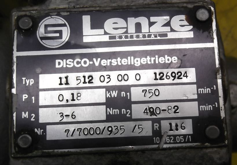 regelbarer Getriebemotor 0,18 kW 82-490 U/min von Lenze - 11.512.03.00.0 – Bild 12