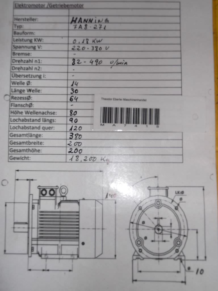 regelbarer Getriebemotor 0,18 kW 82-490 U/min von Lenze - 11.512.03.00.0 – Bild 14