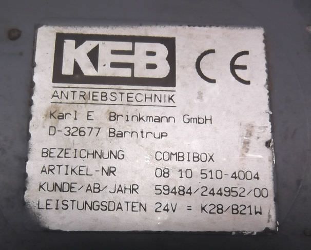 Getriebemotor 1,0/1,5 kW 21/43 U/min von KEB - ZG3/08.10/DK100LX8/4 – Bild 5