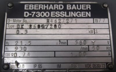 Getriebemotor 0,3 kW 21,5 U/min von Bauer - DK860A/200 – Bild 4