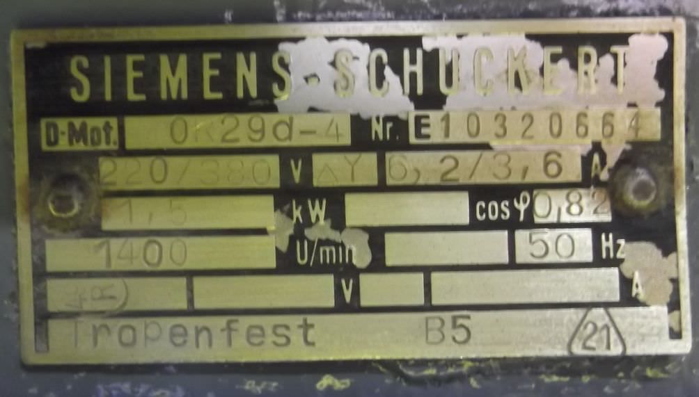 Getriebemotor 1,5 kW 200 U/min von Siemens Schuckert - B3 Winkel – Bild 5