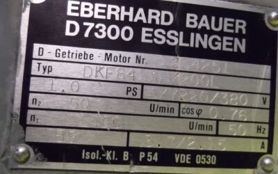 Getriebemotor 0,75 kW 50 U/min von BAUER - DKF841AH/200L – Bild 8