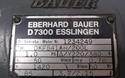 Getriebemotor 0,75 kW 50 U/min von BAUER - DKF841AH/200L – Bild 4