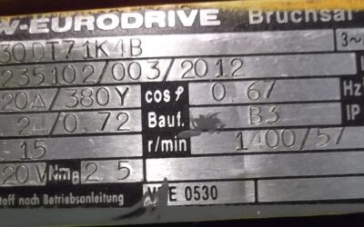 Getriebemotor 0,15 kW 57 U/min von SEW Eurodrive - R30DT71K4B – Bild 8