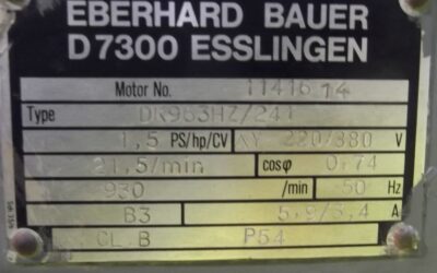 Getriebemotor 1,1 kW 21,5 U/min von Bauer - DK963HZ/241 – Bild 4