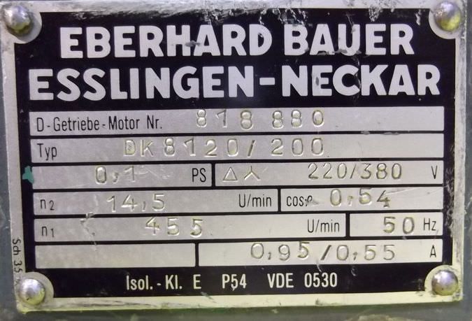 Getriebemotor 0,75 kW 14,5 U/min von BAUER - DK8120/200 – Bild 4