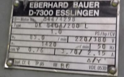 Getriebemotor 0,75 kW 83 U/min von Bauer - DK840A/200L – Bild 4