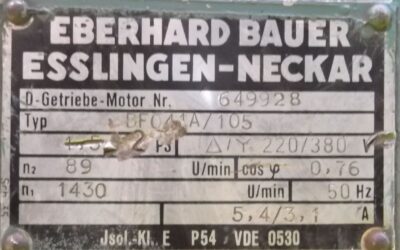 Getriebemotor 1,1 kW 89 U/min von Bauer - DF041A/105 – Bild 4