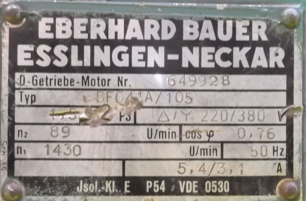 Getriebemotor 1,1 kW 89 U/min von Bauer - DF041A/105 – Bild 4