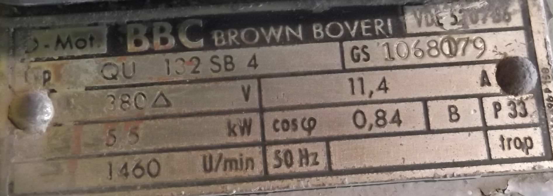 Elektromotor 5,5 kW 1460 U/min von BBC - QU132SB4 – Bild 4
