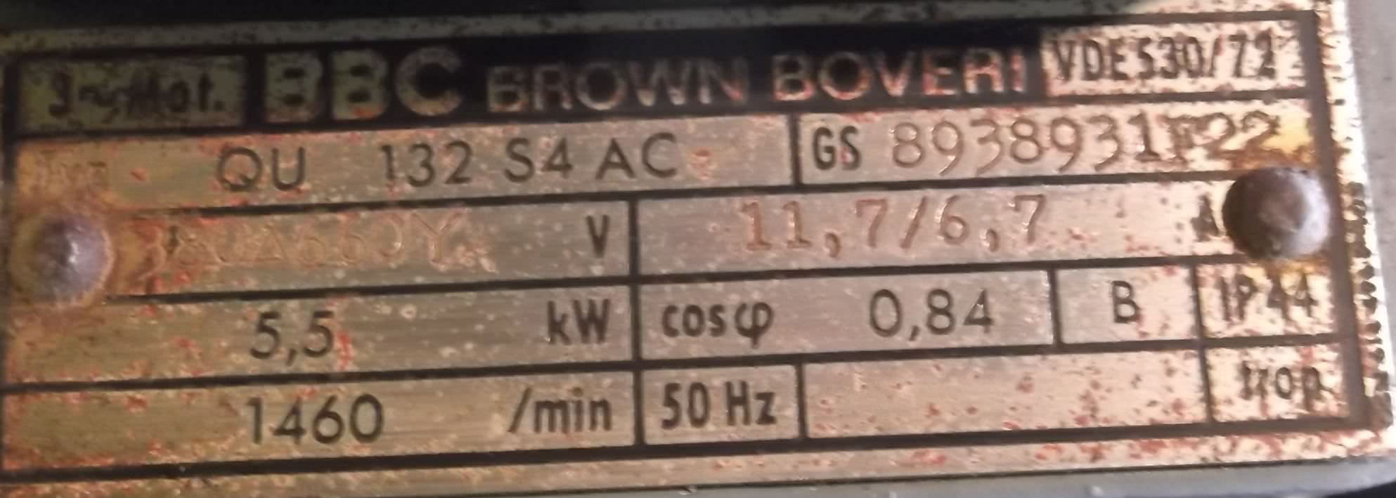 Elektromotor 5,5 kW 1460 U/min von BBC - QU132SB4 – Bild 8