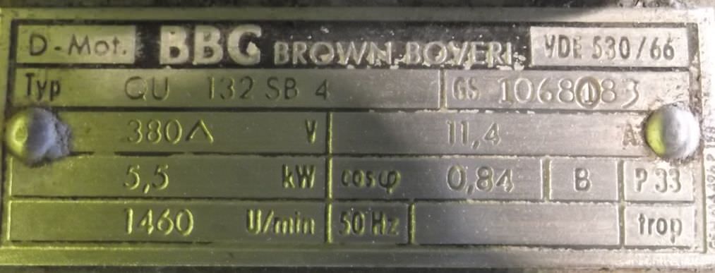Elektromotor 5,5 kW 1460 U/min von BBC - QU132SB4 – Bild 12