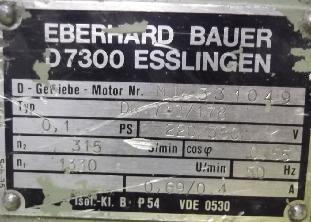 Getriebemotor 0,075 kW 315 U/min von Bauer - DK740/178 – Bild 12