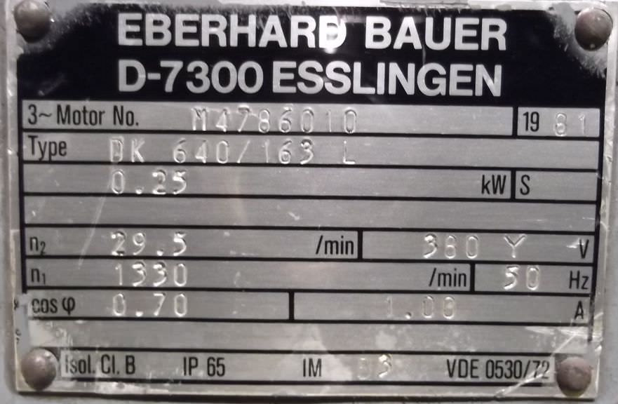 Getriebemotor 0,25 kW 29,5 U/min von BAUER - DK640/163L – Bild 10