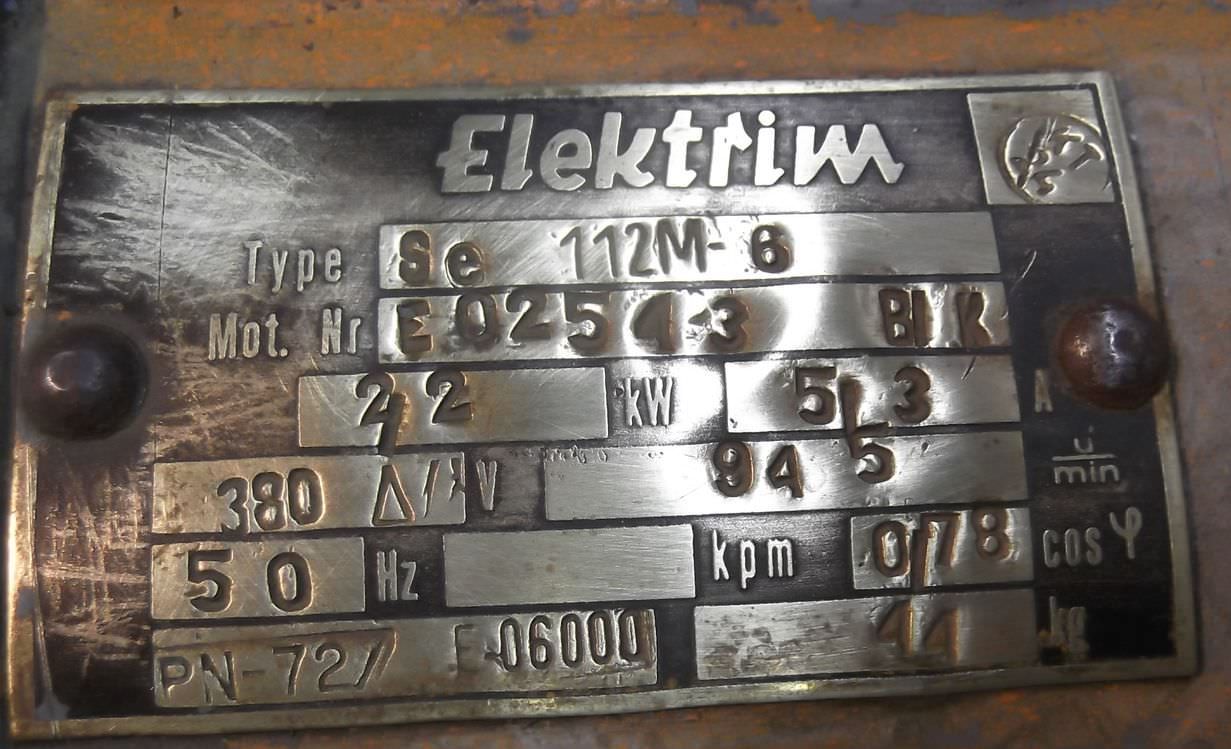 Elektromotor 2,2 kW 945 U/min von Elektrim - Se112M6 – Bild 8