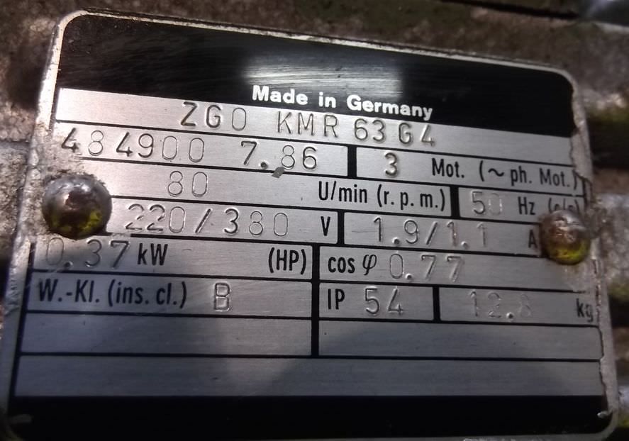 Getriebemotor 0,37 kW 80 U/min von VEM - ZG0KMR63G4 – Bild 4