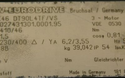 Getriebemotor 1,5 kW 46 U/min von SEW Eurodrive - K46-DT90L4TF/VS – Bild 5