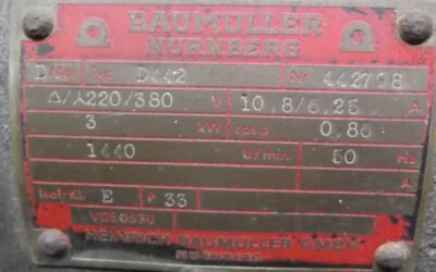 Elektromotor 3 kW 1440 U/min von Baumüller - D 442 – Bild 4