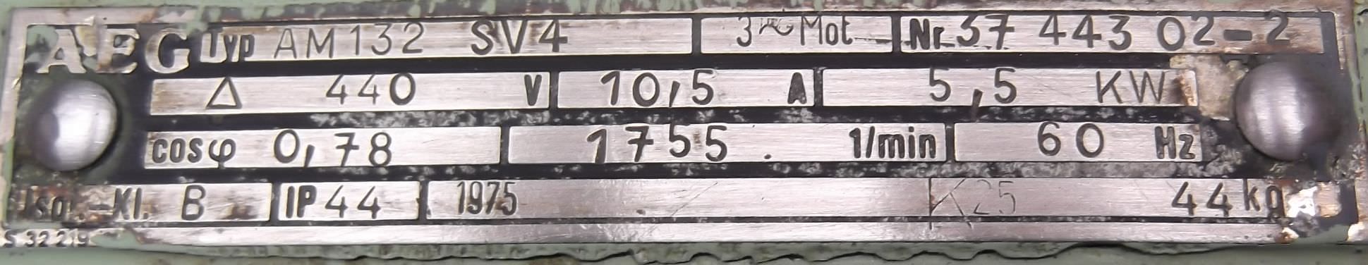 Elektromotor 5,5 kW 1460 U/min von AEG - AM 132 SV4 – Bild 4