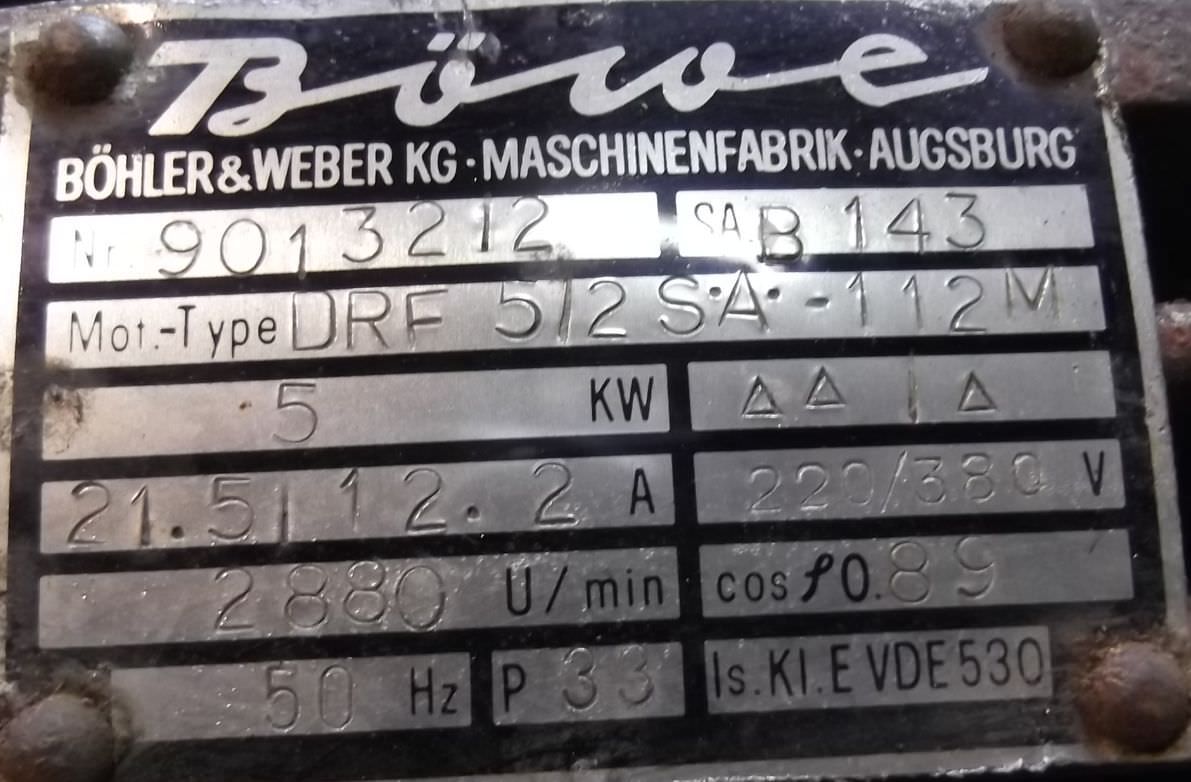 Elektromotor 5 kW 2880 U/min von Böwe - DRF5/2SA-112M – Bild 4