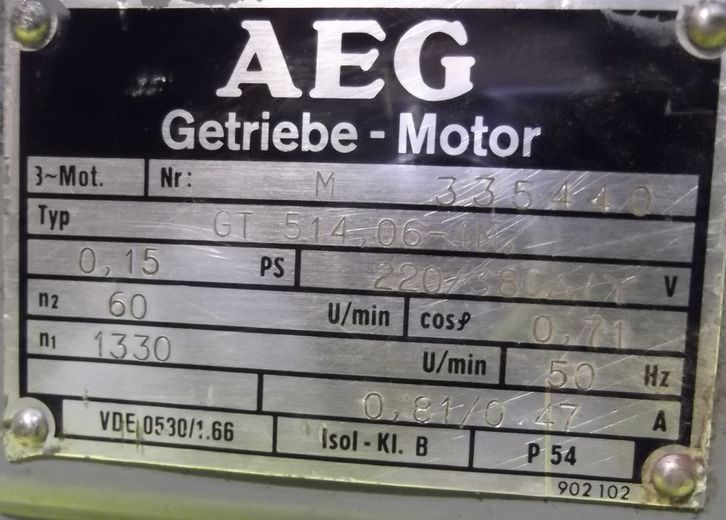 Getriebemotor 0,11 kW 60 U/min von AEG - GT514,06-4M – Bild 4