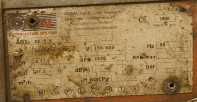 Staubabsauggebläse 0,37 kW von Goral - DF/S1 – Bild 5