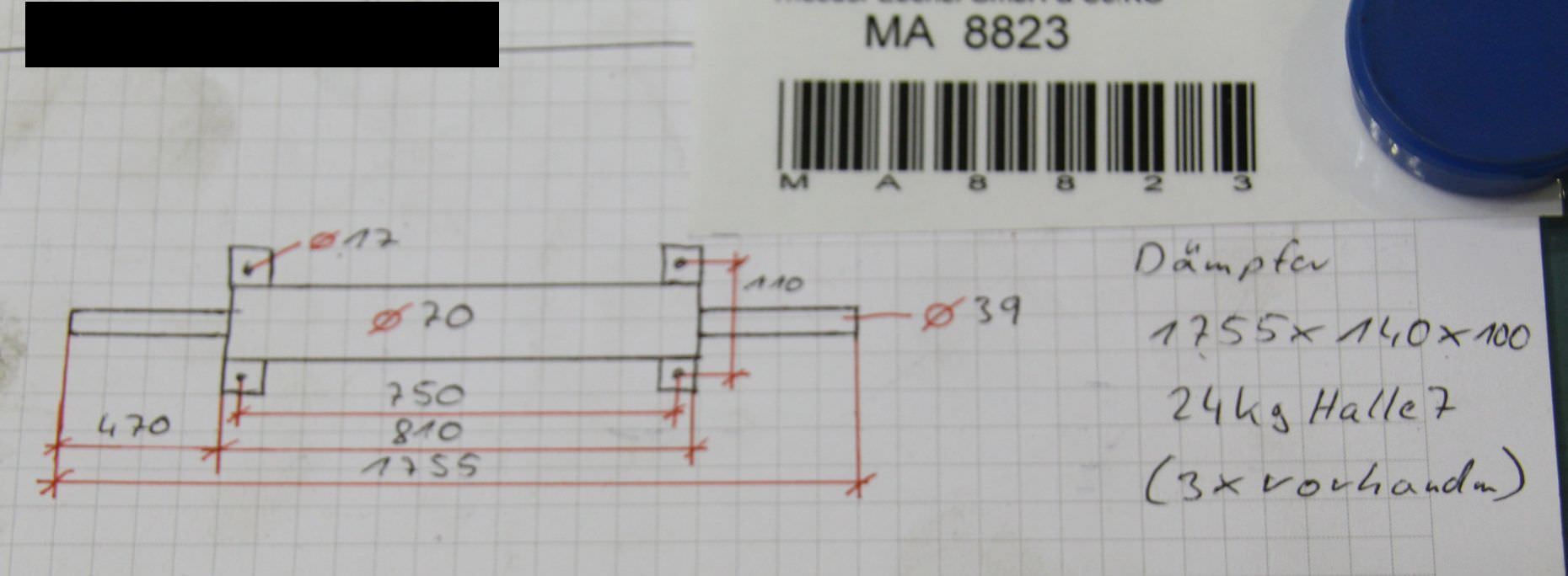 Stossdämpfer Gasdruckfeder von Fibro - 2480.12.03000.025 – Bild 5