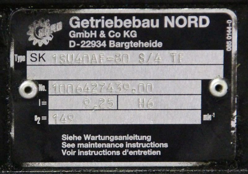 Getriebemotor 0,55 kW 149 U/min von Nord - SK1SU40AF-80 S/4 TF – Bild 4