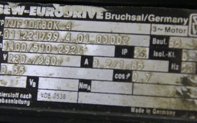 regelbarer Getriebemotor 0,55 kW 0,93-5,4 U/min von SEW Eurodrive - R82-62-V01 – Bild 5