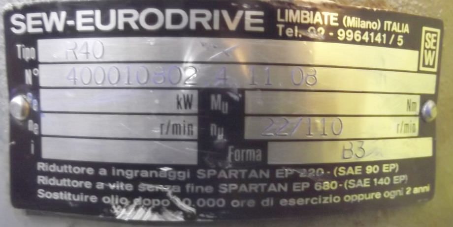 regelbarer Getriebemotor 0,37 kW 22-110 U/min von SEW Eurodrive - R40 / DF12DT71D-4 – Bild 4