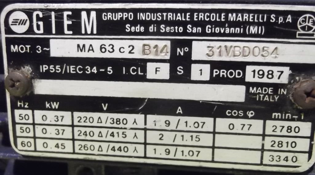 regelbarer Getriebemotor 0,37 kW 60-308 U/min von MOTOVARIO - MRV05FI – Bild 5