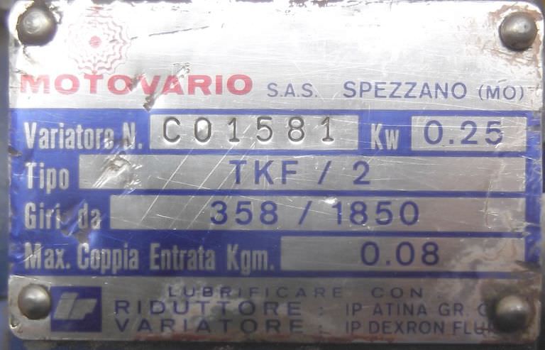 regelbarer Getriebemotor 0,25 kW 47-246 U/min von MOTOVARIO - TKF/2 – Bild 5