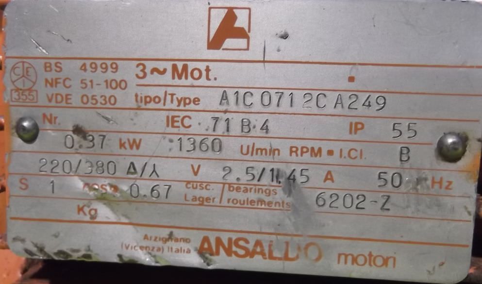 regelbarer Getriebemotor 0,37 kW 26-143 U/min von Motovario - TKRF/5 – Bild 5