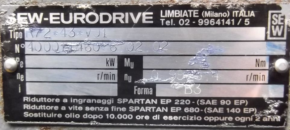 regelbarer Getriebemotor 0,37 kW 1,2-6 U/min von SEW Eurodrive - R72-43-V01 – Bild 3