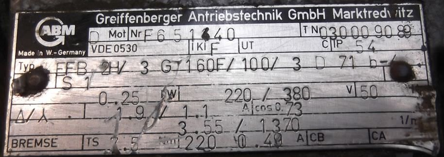 Getriebemotor 0,25 kW 3,55 U/min von ABM - EFB2H/3G160F/100/30D32/4 – Bild 4