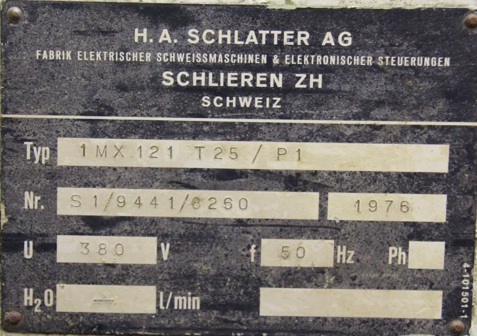 Punktschweißmaschine 40 kVA von Schlatter - 1MX121T25/P1 – Bild 9