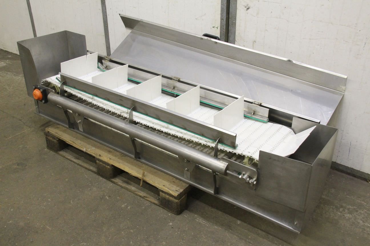 Förderband von Edelstahl - 325 x 2050 mm