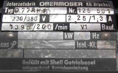 Getriebemotor 0,37 kW 200 U/min von Obermoser - D77RKF – Bild 4