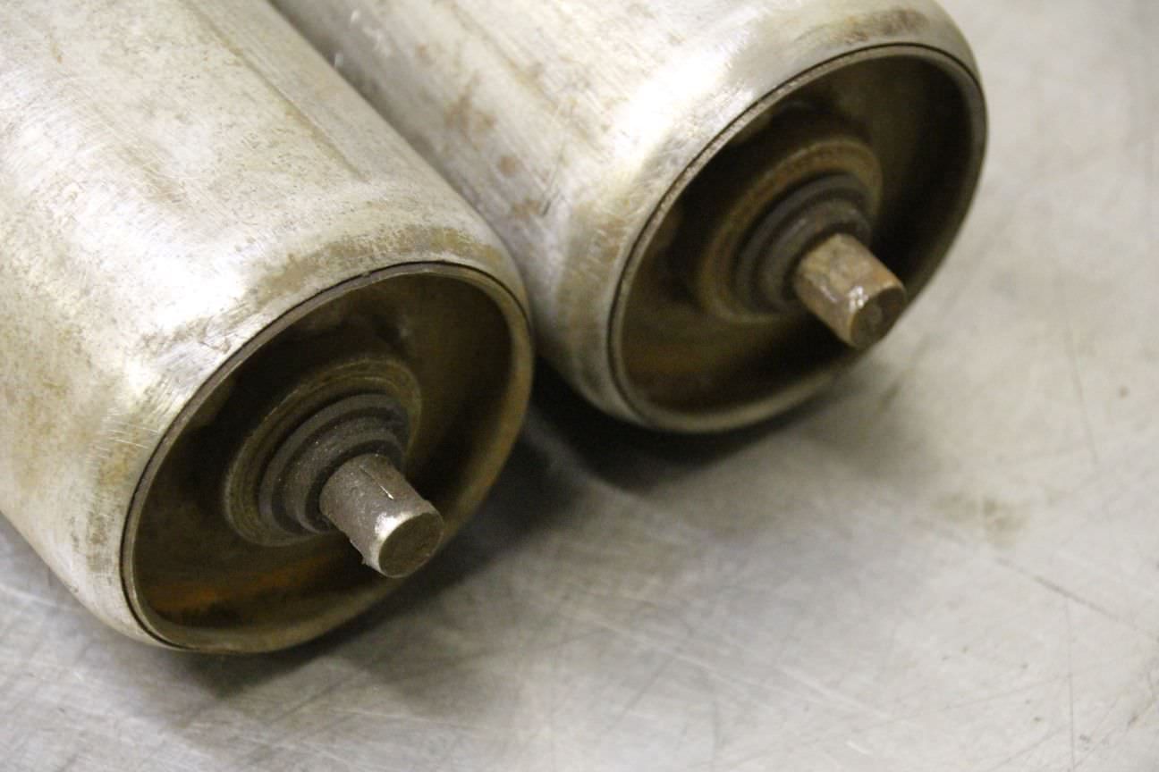 Förderbandrollen Transportrollen von Stahl - Ø 80 x 495 mm – Bild 3