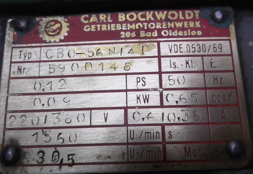 Getriebemotor 0,09 kW 30,5 U/min von Bockwoldt - CB0-56N-4D – Bild 4